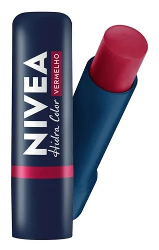 (REC) NIVEA Hidratante Labial Hidra Color 2 em 1 Vermelho 4,8g