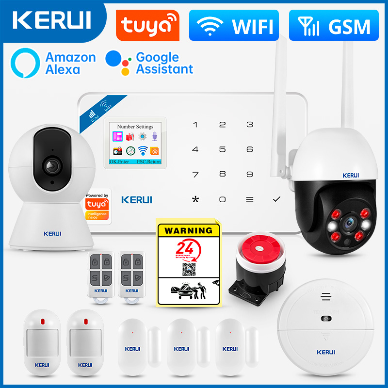 【Com Taxa 】Sistema de Alarme Segurança Tuya Wi-Fi GSM Kerui W181