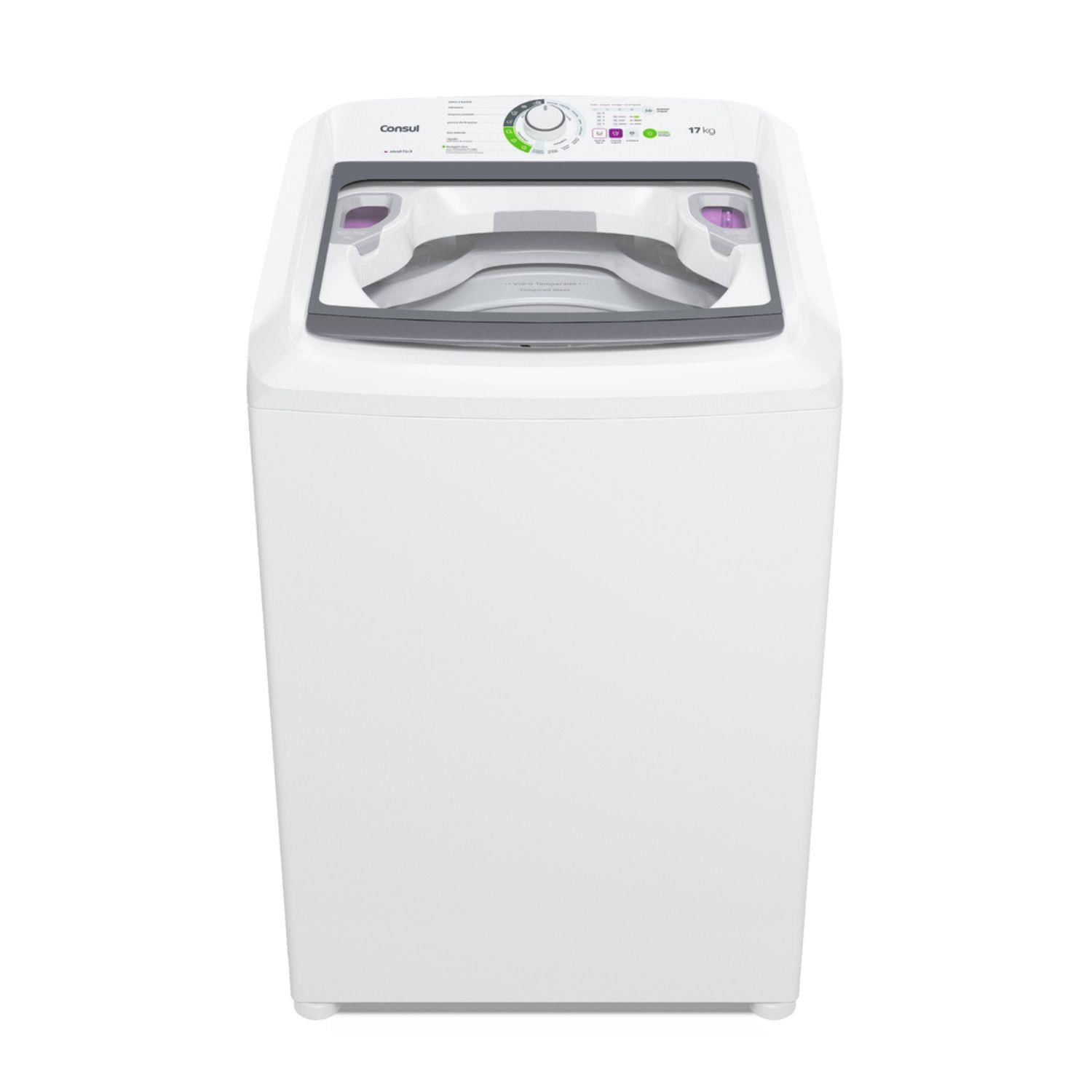 Máquina De Lavar Consul 17Kg Branca Com Lavagem Econômica E Ciclo Edredom - Cwk17ab 110V