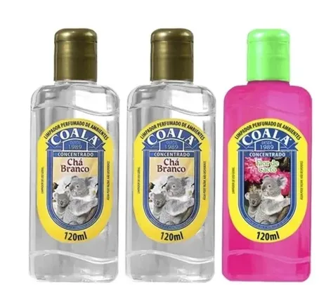 Kit Limpador Perfumado de Ambientes - 2X Chá Branco e 1X Flor de Cacto 120ml
