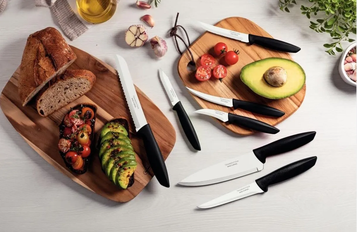 Tramontina JOGO FACAS INOX 4PC PLENUS PRE, Preto