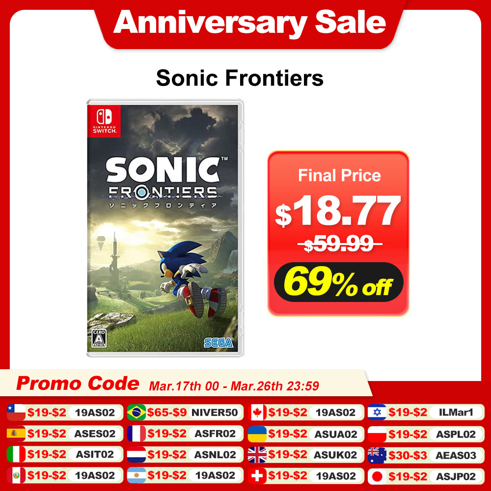 【Com Taxa 】Cartucho Físico Jogo Sonic Frontiers Aventura Nintendo Switch