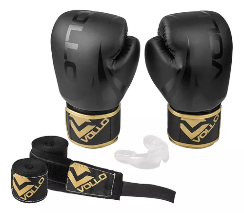 Kit Boxe E Muay Thai Luvas + Protetor Bucal + Bandagem Vollo