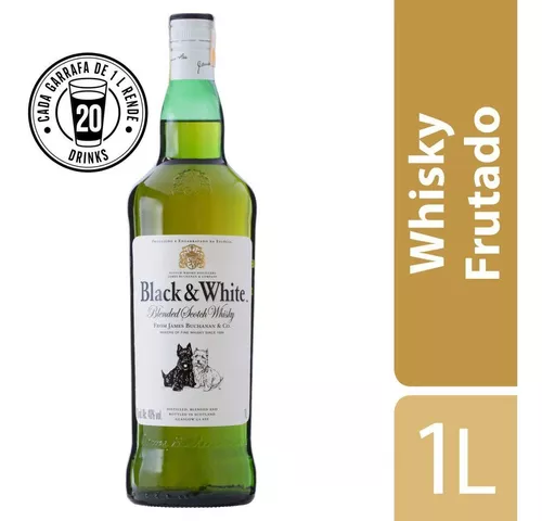 [Leve 2 Pague R$ 54 cada] Whisky Black and White 1 Litro
