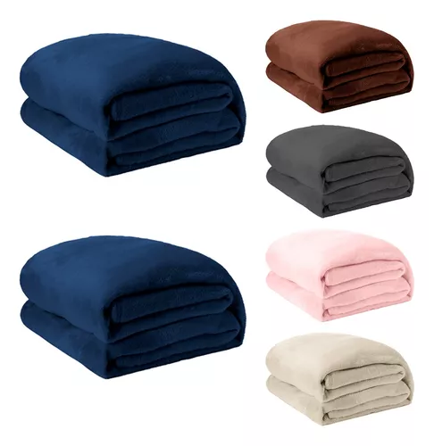 【R$27 Cada】2 Coberta Manta Soft Casal Microfibra Veludo 2,00x1,80 Mts