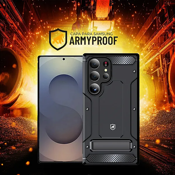 Capa para Samsung - Armyproof - Gshield - Compatível com S24 / Plus /Ultra e S25 / Plus