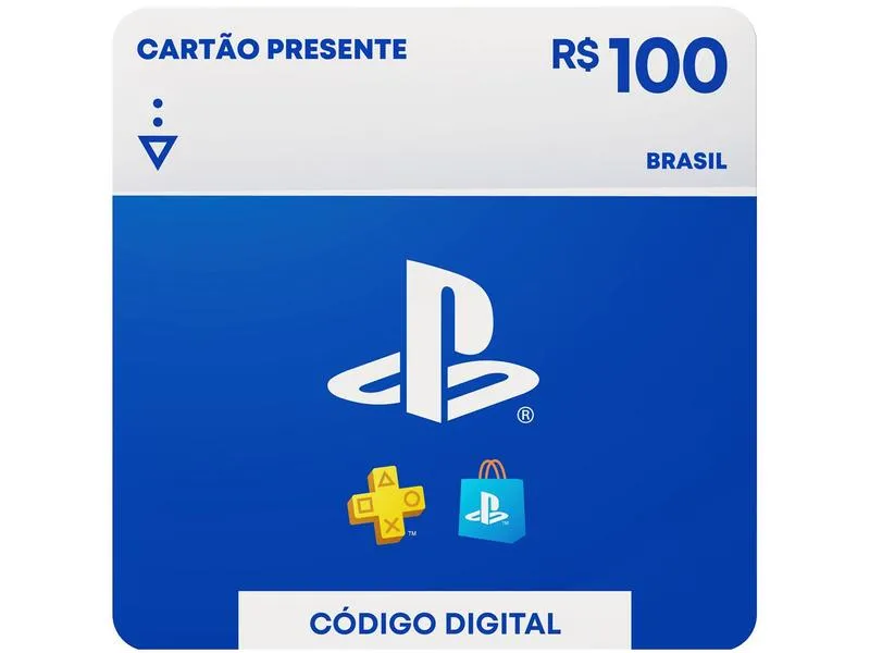 [Selecionados] Cartão Presente Digital PlayStation Store R$ 100,00 Sony PlayStation