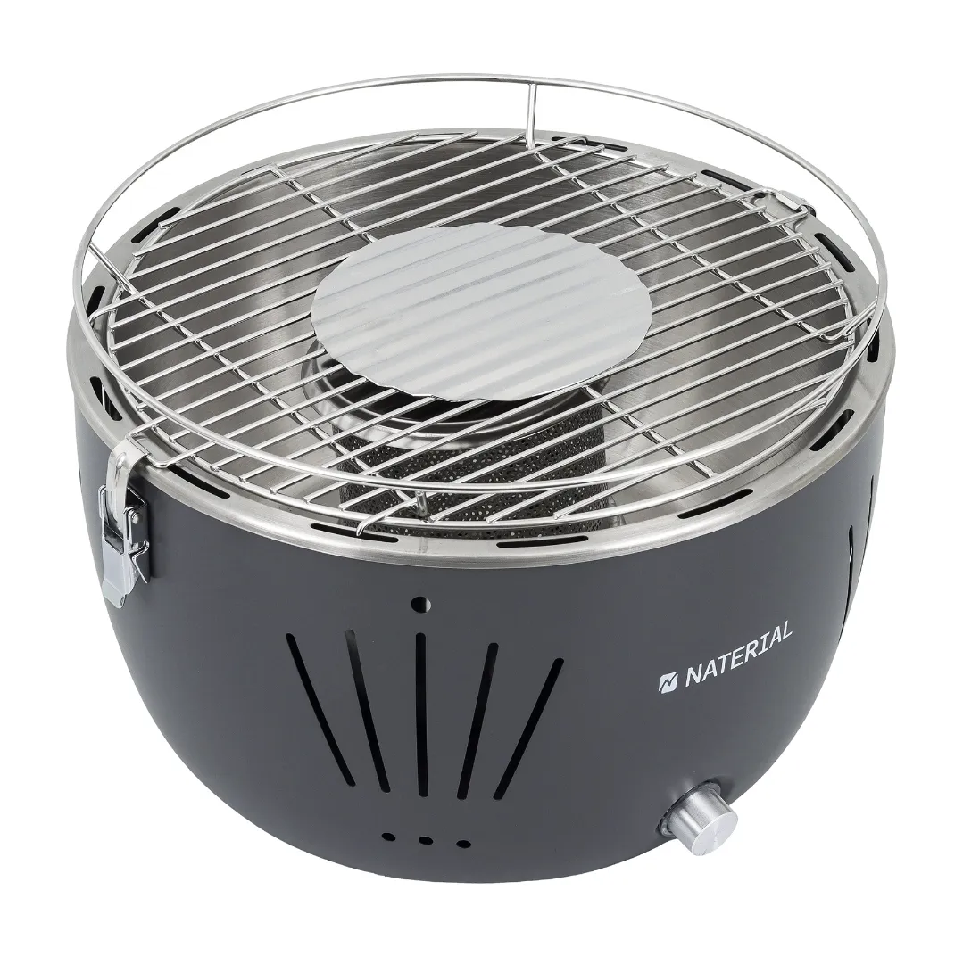 Churrasqueira Table Grill Portátil a Carvão 23x35cm (Preto ou Cinza)