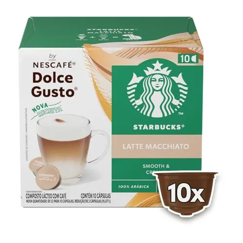 Starbucks Latte Macchiato By Nescafé Dolce Gusto, 1 caixa com 10 cápsulas
