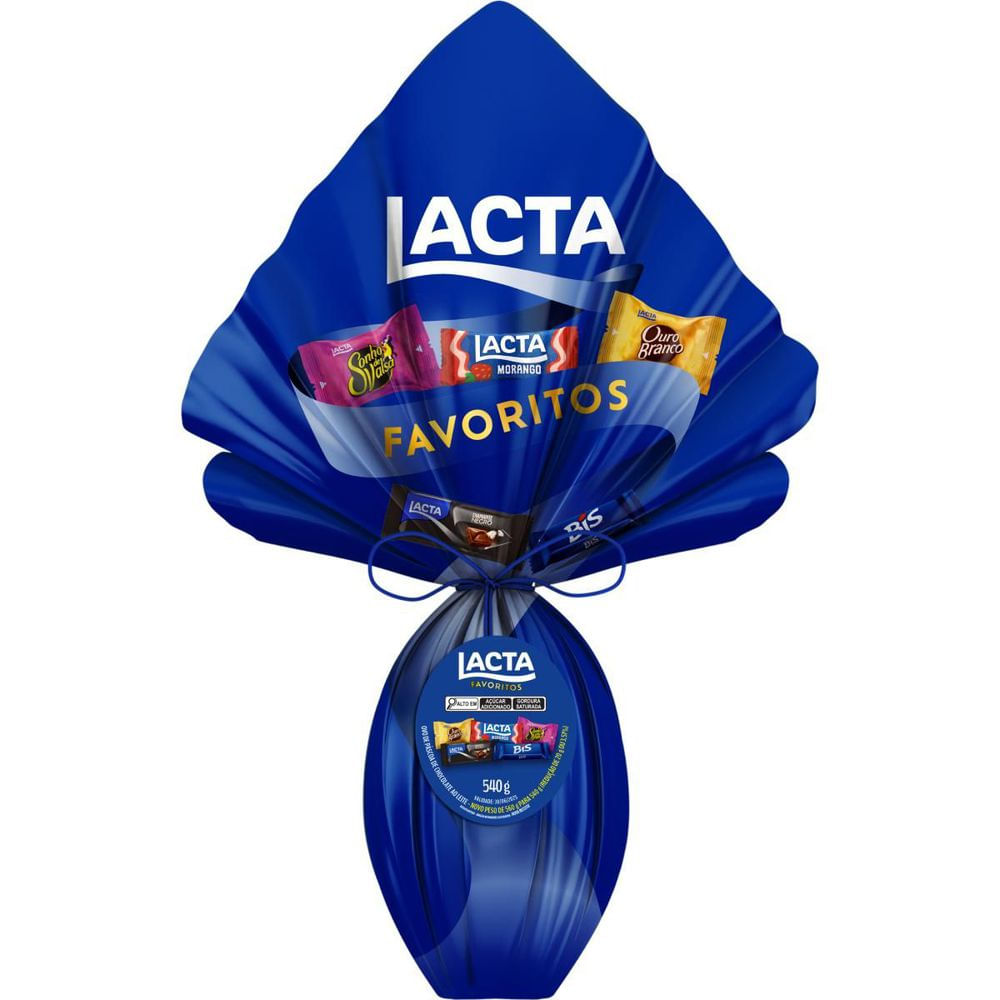 Ovo de Páscoa Chocolate ao Leite Lacta Favoritos 540g