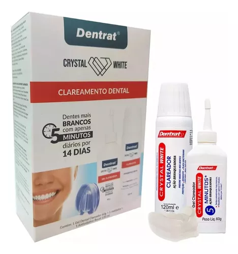 Clareamento Dental Crystal White Gel Clareador Com Moldeira
