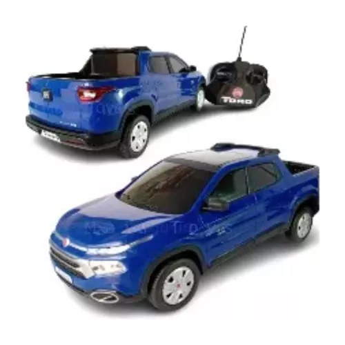 Fiat Toro Carrinho De Controle Bateria Recarregável Pick-up Cor Azul Jazz