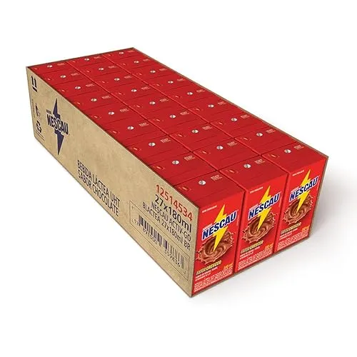 [REC - R$1,79 UNID] Nescau Bebida Láctea 180ml caixa com 27 unidades
