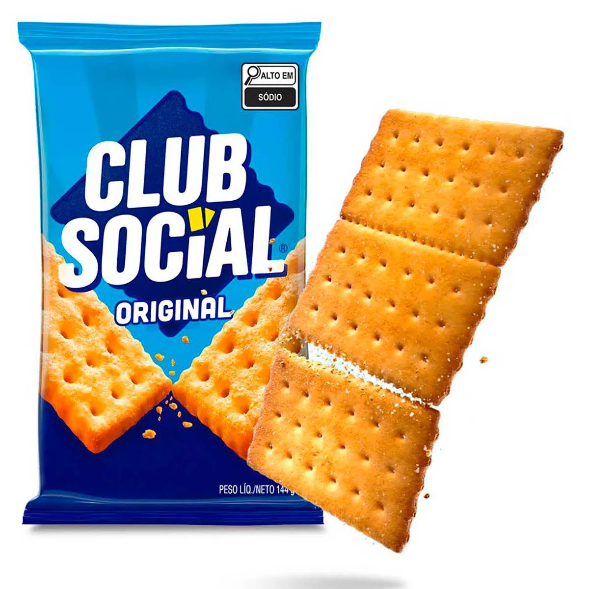 [Levando 2] Biscoito Salgado Club Social original multipack 144g