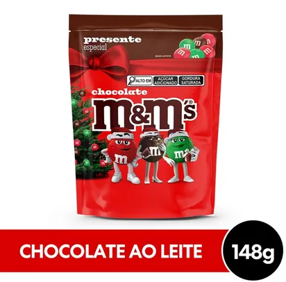 Chocolate M&M'S Ao Leite Natal Vermelho Verde E Marrom 148g
