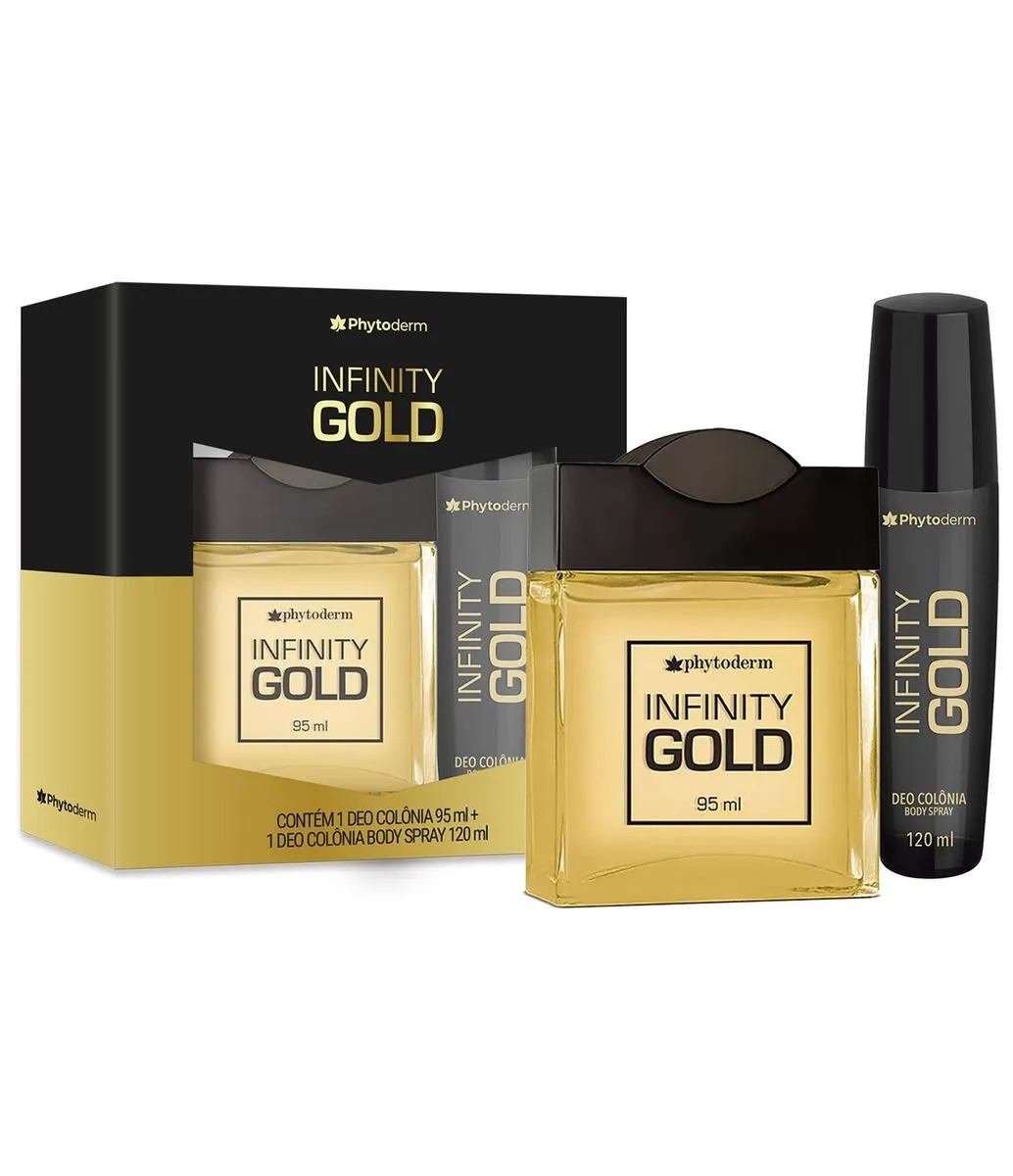 Kit Phytoderm Infinity Gold Deo Colônia 95 ml + Body Spray 120 ml