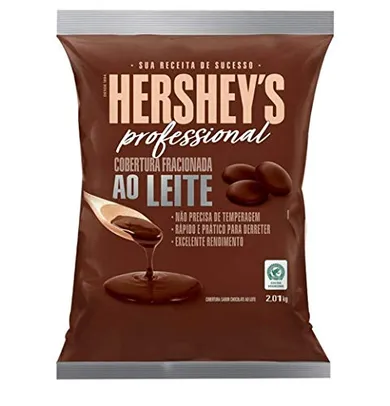 Cobertura Fracionada Sabor ao Leite Hershey's Professional (Formato Moeda) - 2,01Kg