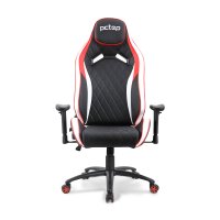 Cadeira Gamer PcTop Premium 1020, Vermelho, Branco e Preto, Reclinável - Se1020