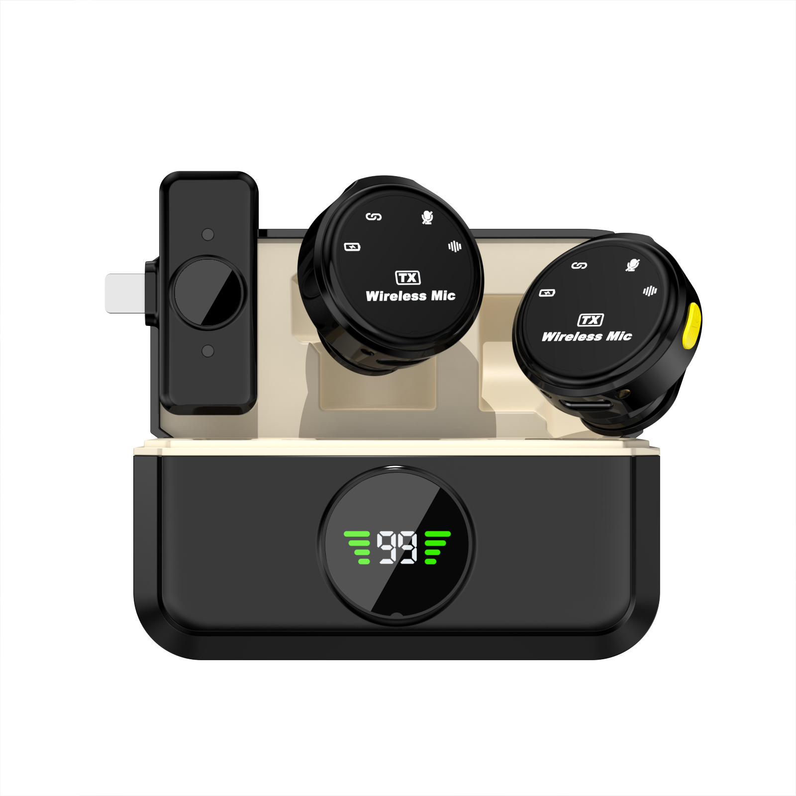 [Com Taxa ]Microfone Lavalier Duplo Sem Fio Omnidirecional Gravação iPhone/Android