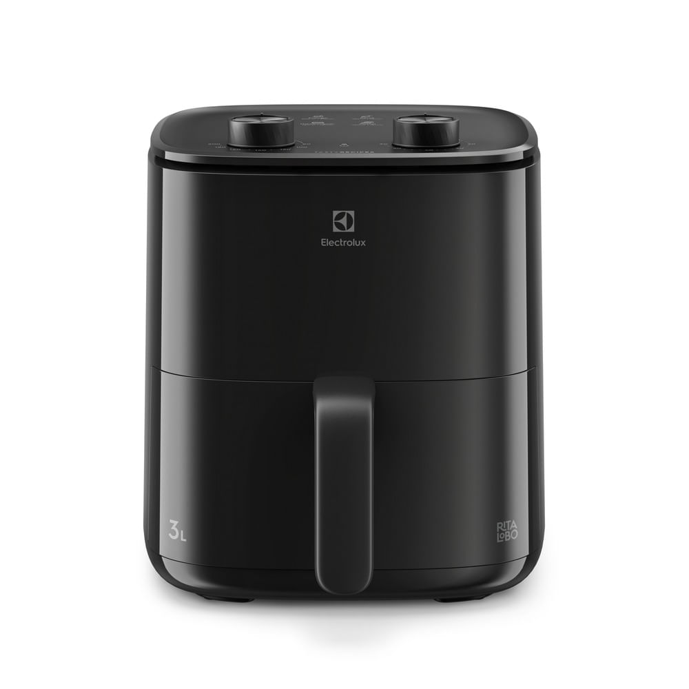 Air Fryer Electrolux por Rita Lobo 3L Preta Efficient c/ Desligamento Automático 1200W (EAF05) - 127V ou 227V