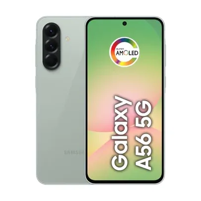 Smartphone Samsung Galaxy A56 5G 256GB, 8GB RAM, Câmera 50MP, IP67, Super AMOLED 6.7", Recursos AI, Verde