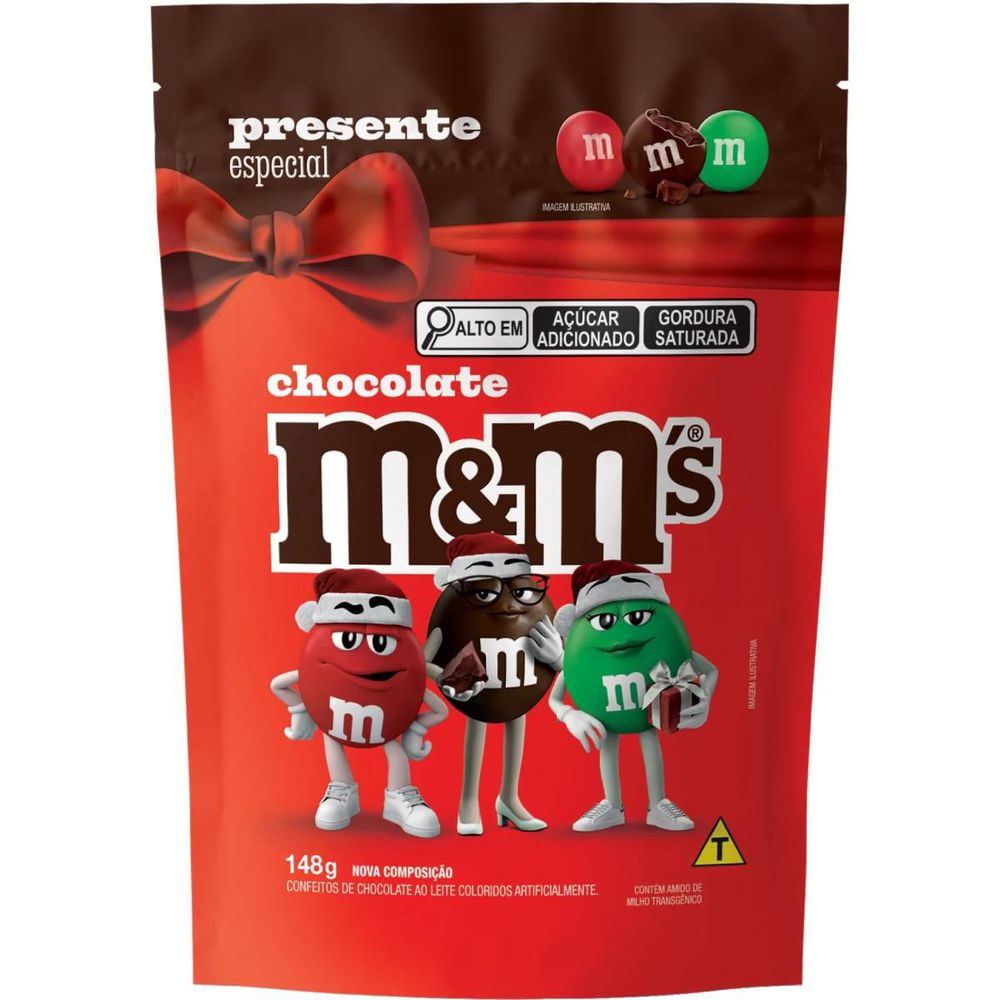 [Regional] Confeito M&MS Chocolate ao Leite 148g Especial de Natal