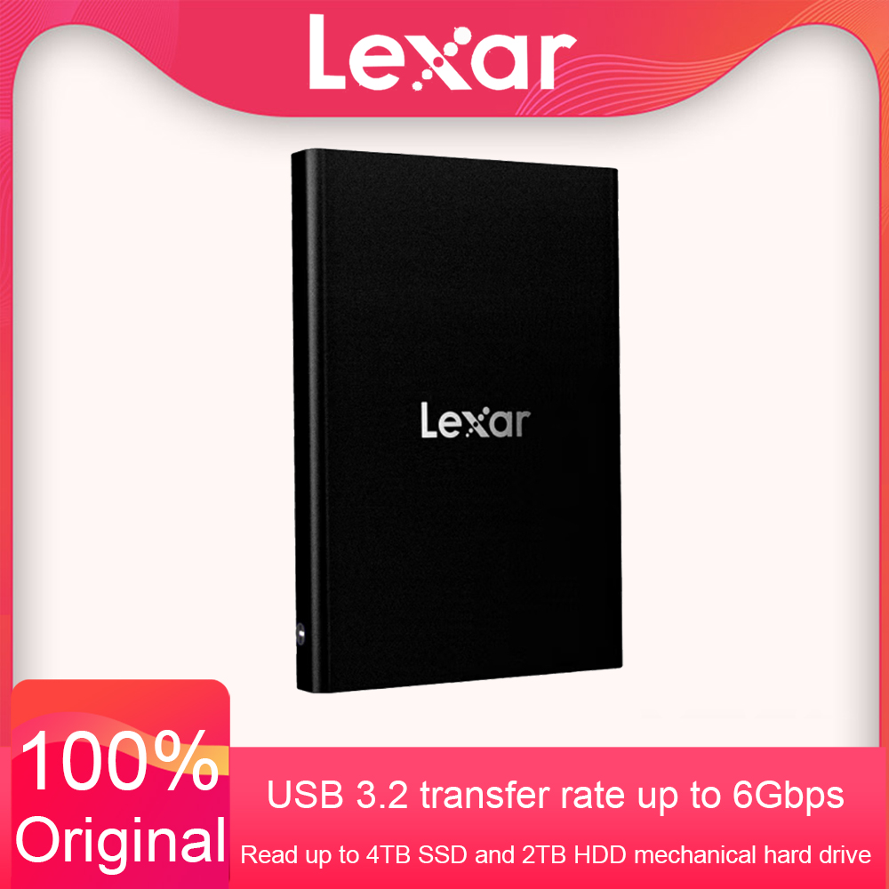 [Taxa inclusa/Moedas R$17] Caixa de Disco Rígido Portátil Lexar e100 2.5 polegadas usb tipo a 6gbps usb3.2 de alta velocidade