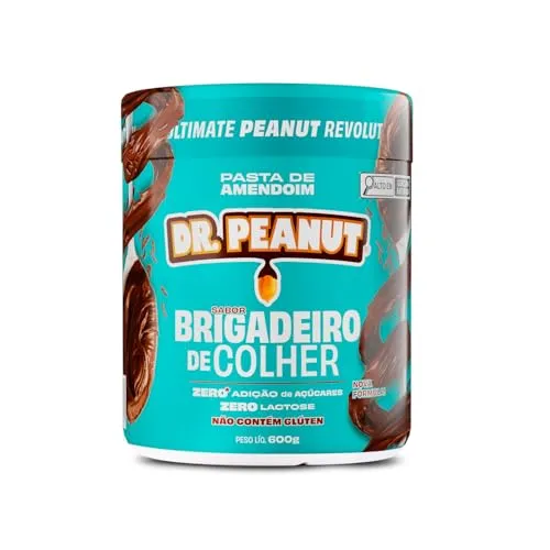 Pasta de Amendoim DR. Peanut Brigadeiro de Colher 600G - Com Whey Protein