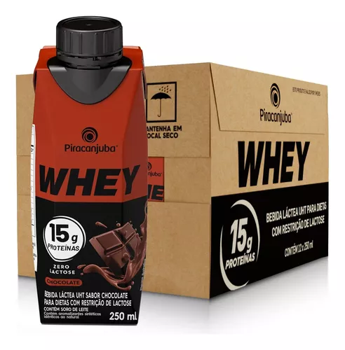 (Add 3un)(R$44,97)Bebida Lac Whey 15 Prot Chocola 12x250ml