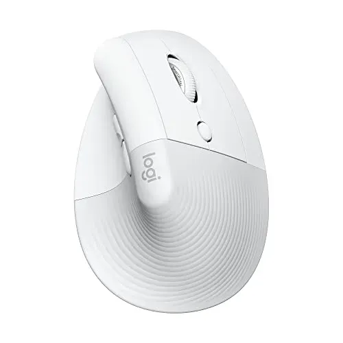 Mouse Sem Fio Logitech Lift Vertical com Design Ergonômico para Redução de Tensão Muscular, Cliques Silenciosos, Conexão Bluetooth ou USB Logi Bolt