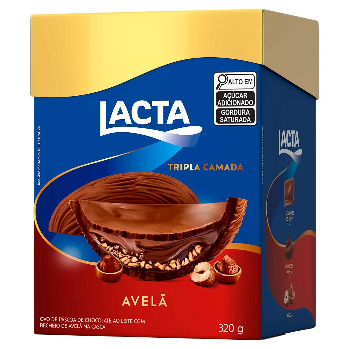 [REGIONAL] [LEVE 2, PAGUE 1] Ovo de páscoa Tripla Camada Avelã 320g