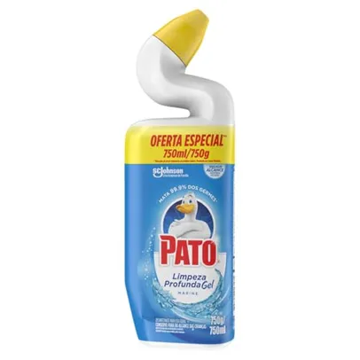 (REC) Pato Limpador Sanitário Gel, Marine, Limpeza Pesada, Banheiro e Vaso Sanitário, Pacote Promocional, 750ml