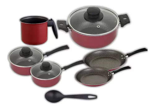 Jogo De Panelas Antiaderente 7 Peças Teflon Oliveira