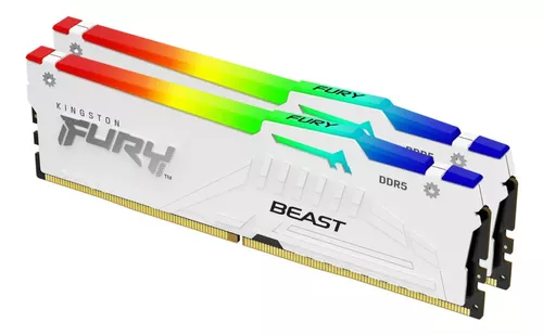 Memória Ddr5 Kingston Fury Beast Rgb 64gb (2x32gb) 6000mhz