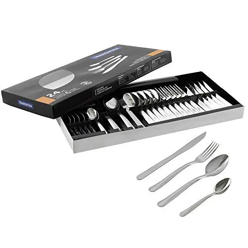 Faqueiro em Aço Inox Búzios com 24 Peças