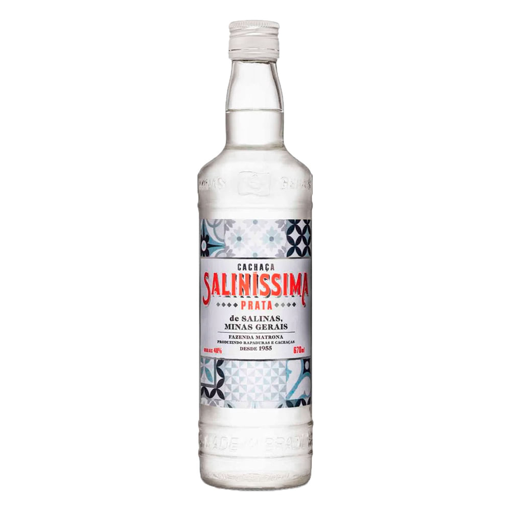 Cachaça Saliníssima Prata 670ml