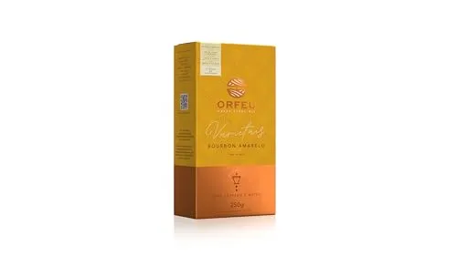 (REC) Orfeu Café Bourbon Amarelo Torrado e Moído, 100% Arabica, Torra Média Clara, 250g