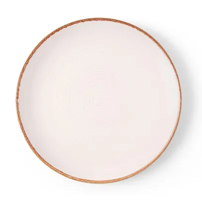 Prato Raso Cerâmica Naturalle Havan Casa 27Cm - Bege Brilhoso