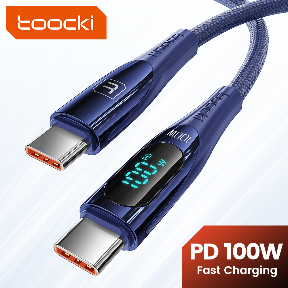 [R$6 CADA/R$41 "MOEDAS"/VISA/TAXA INCLUSA] 6X CABOS USB C/USB C TOOCKI 2M ATÉ 100W 6A