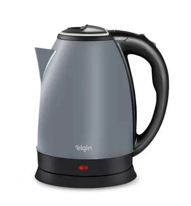 Chaleira Elétrica Inox Elgin Sem fio 1,8 Litros Cinza Lunar 220V