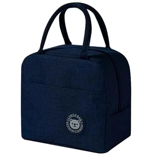 Bolsa Termica Com Alça Marmita Lancheira Marmiteira Academia Dieta Trabalho Passeios Escola Feminina Masculina PREMIUM (Azul)