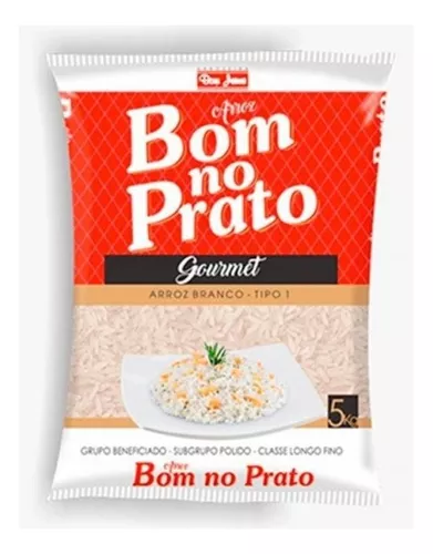 Arroz Branco Bom No Prato 5 Kg Tipo 1
