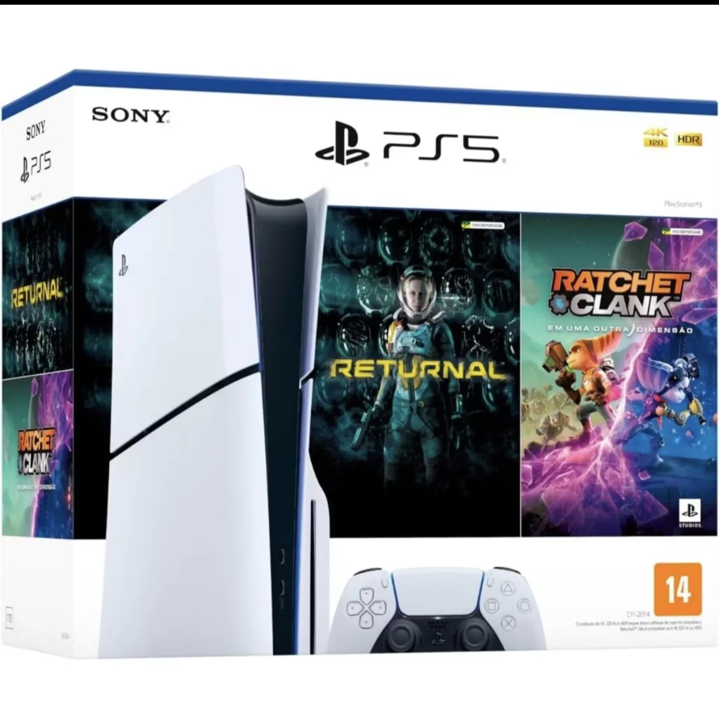 Console Sony PlayStation Midia fisica 5 Slim, RETURNAL + RATCHET E CLANK