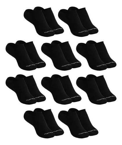 Kit 10 Pares Meia Invisível Esportiva Mash Algodão Unissex