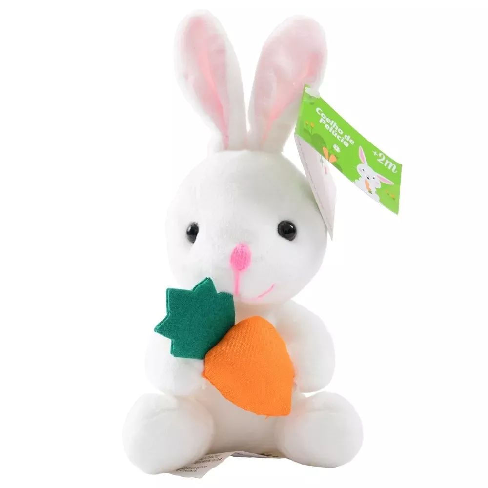 Pelúcia Coelho com Cenoura 16cm Sortido - brink +