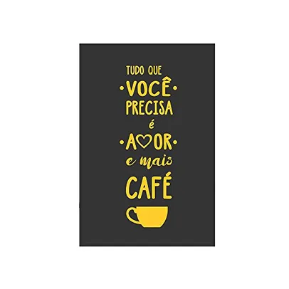 Placa Decorativa Café Kapos Multicor 20X30