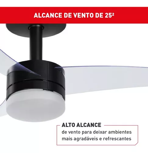Ventilador De Teto Arno Ultimate Bivolt Preto Vx14