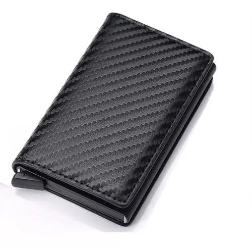 Carteira Do Futuro Rfid Porta Cartões Antifurto Cor:Preto