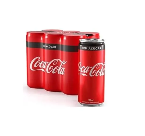 Pack de Coca Cola Sem Açúcar Lata 310ml 6 unidades