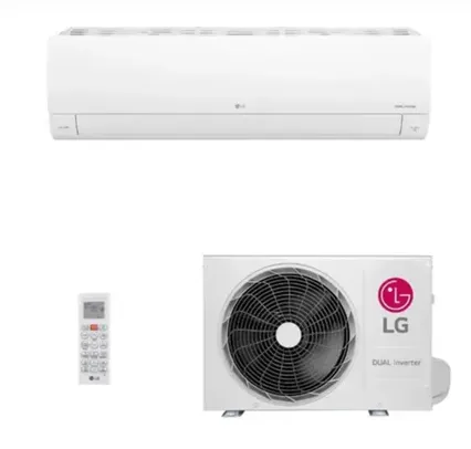 Ar Condicionado Split Inverter LG Hi Wall DUAL Voice +IA 9000 BTUs Quente Frio S3NW09AA31C - 220V